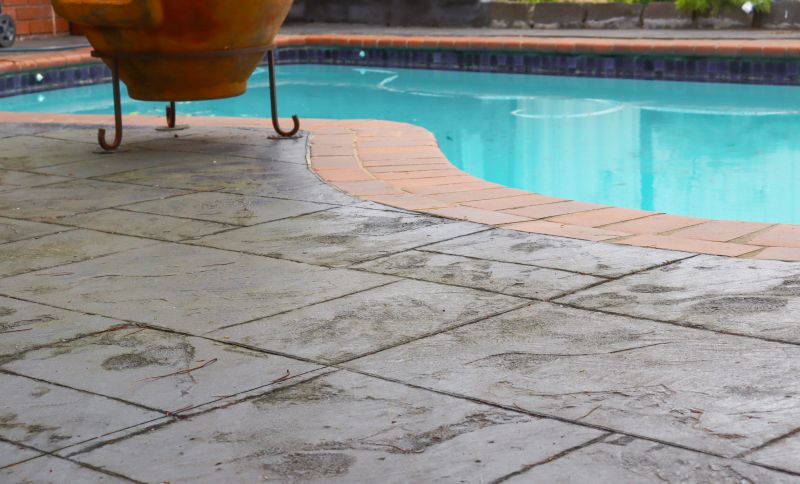 Pool Deck with Patterned Finish