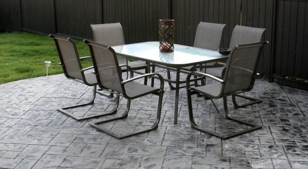 Backyard Concrete Stamping in Huntington Beach